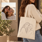 Custom Fine Line Tote Bag