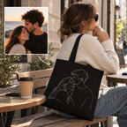 Custom Fine Line Tote Bag
