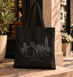 Custom Fine Line Tote Bag